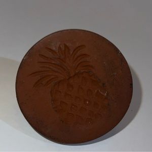 RYCRAFT 2" Round Cookie Stamp with Handle & Recipe Booklet--PINEAPPLE